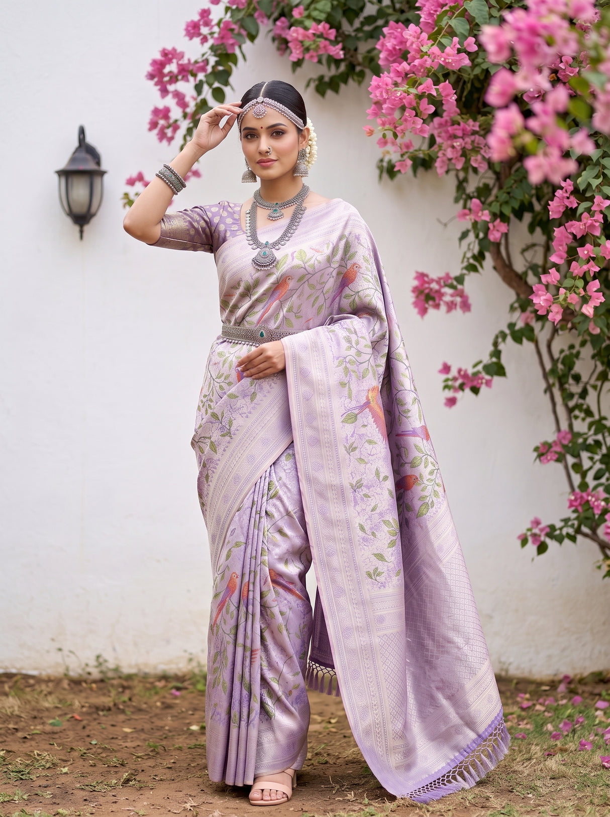 MIMOSA Violet Saree Saree — pose 4 styling detail