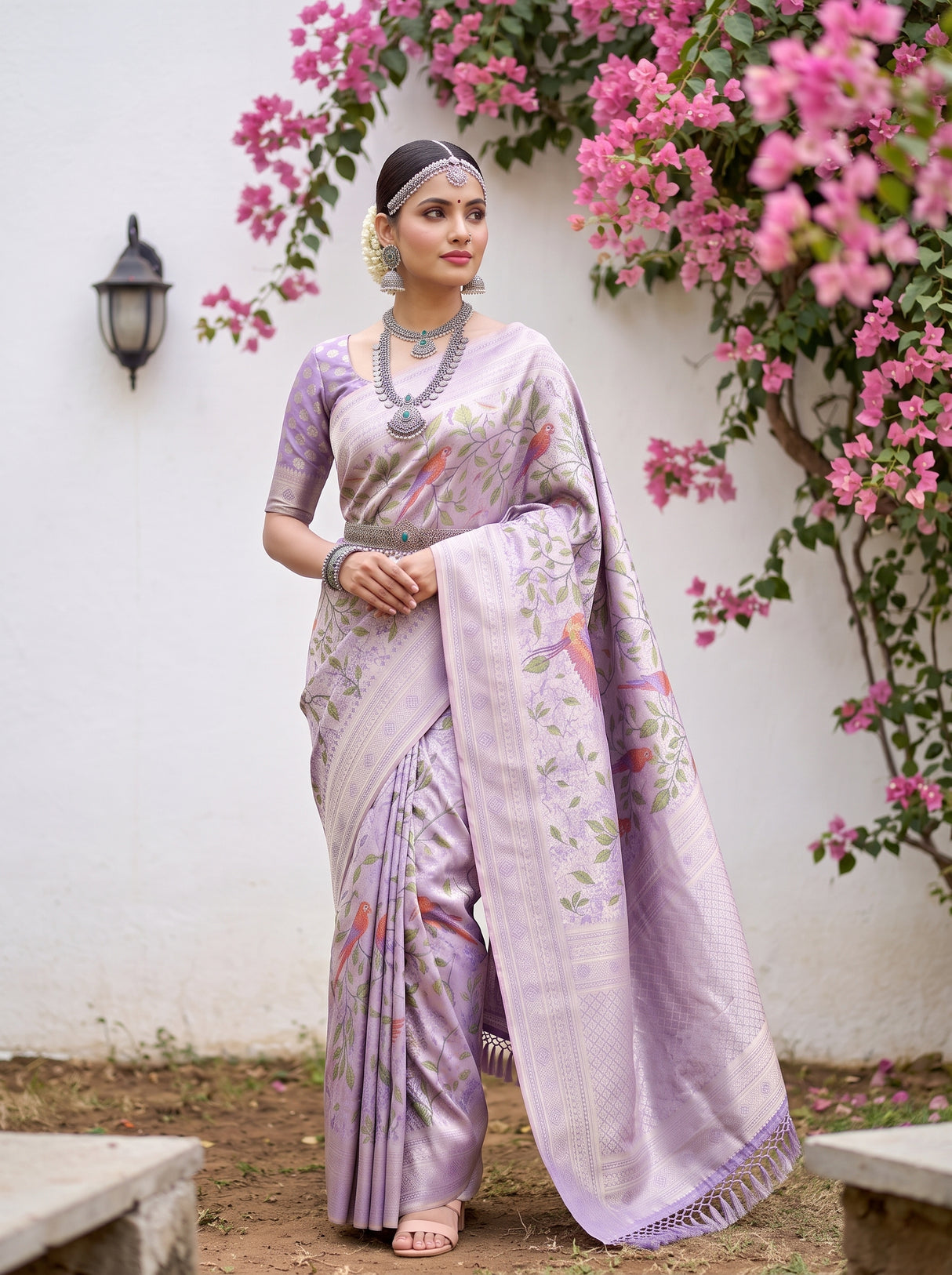 MIMOSA Violet Saree Saree — pose 5 styling detail