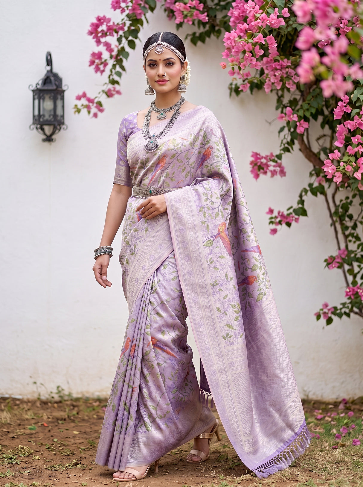 MIMOSA Violet Saree Saree — pose 6 styling detail