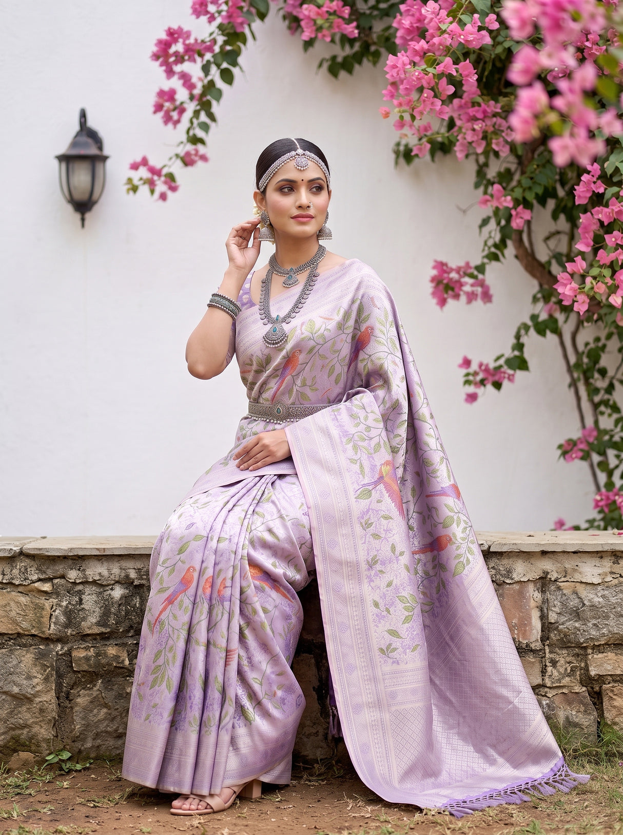 MIMOSA Violet Saree Saree — pose 8 styling detail