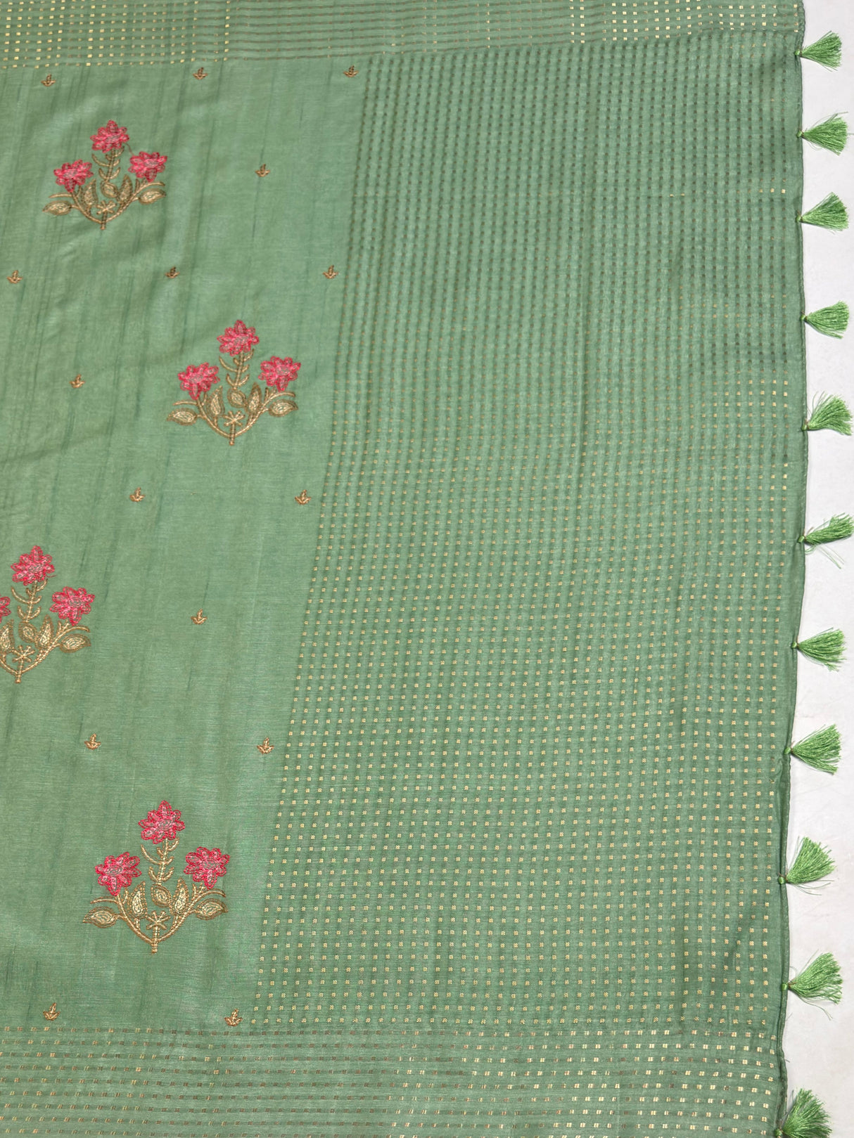 MIMOSA Saree Saree — pallu and zari work detail