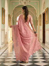 MIMOSA Gajari Banarasi Art Silk Saree — pose 2 styling detail