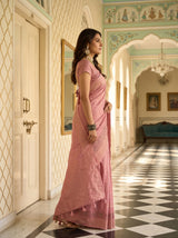 MIMOSA Gajari Banarasi Art Silk Saree — pose 3 styling detail