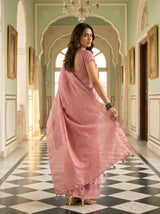 MIMOSA Gajari Banarasi Art Silk Saree — pose 7 styling detail