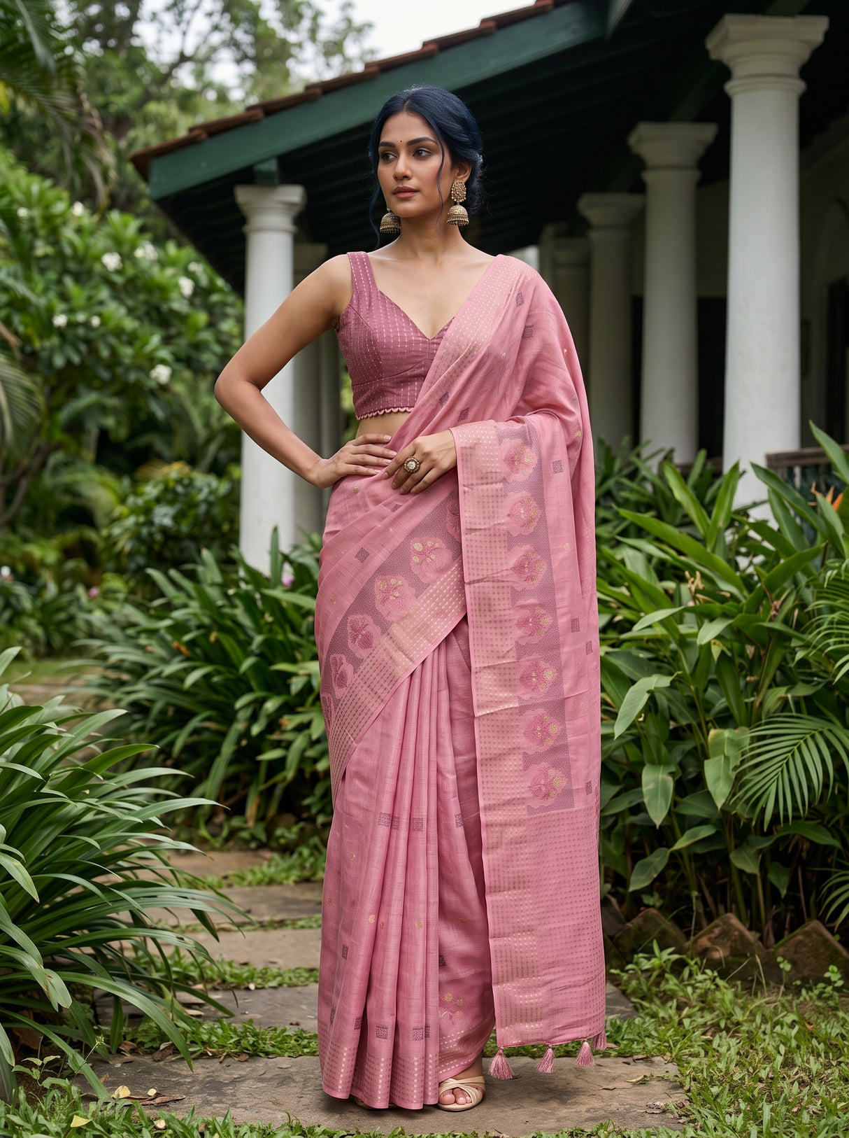MIMOSA Gajari Saree Saree — pose 4 styling detail
