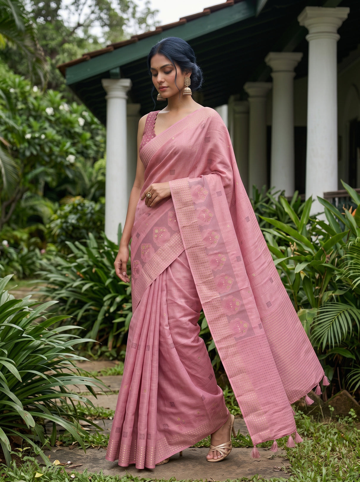 MIMOSA Gajari Saree Saree — pose 9 styling detail
