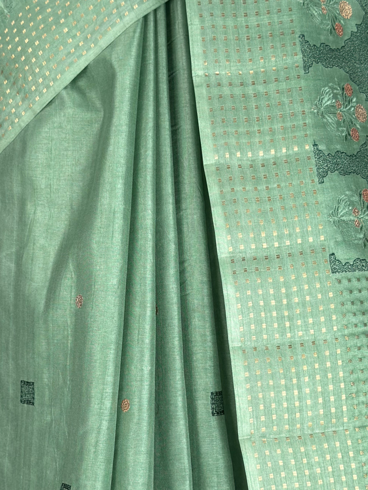 MIMOSA Pista Saree Saree — fleets shot full lifestyle