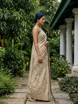 MIMOSA Tussar Saree Saree — pose 3 styling detail