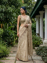 MIMOSA Tussar Saree Saree — pose 5 styling detail