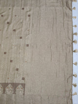 MIMOSA Tussar Saree Saree — pallu and zari work detail