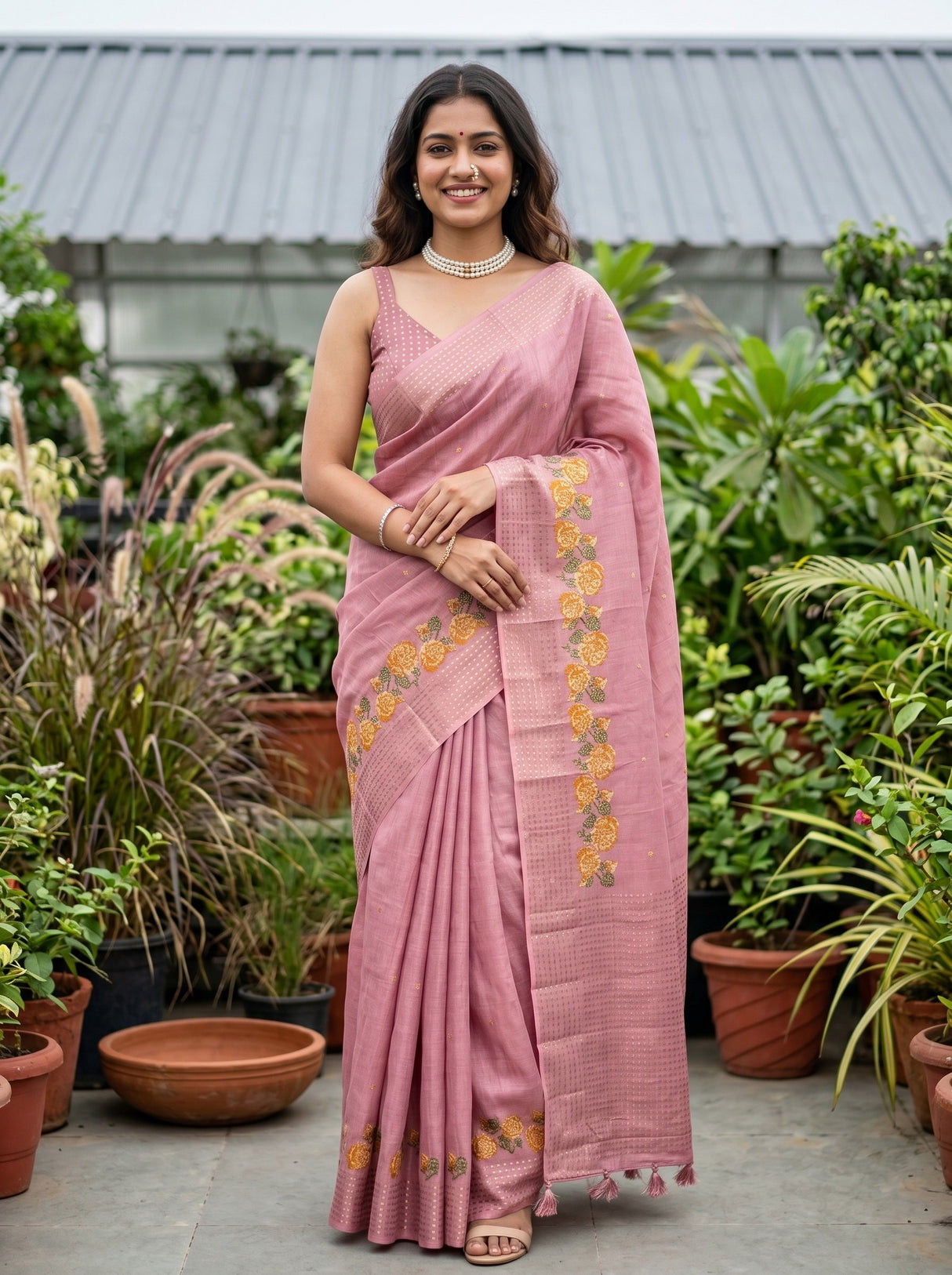 MIMOSA Saree Saree — front view on mannequin