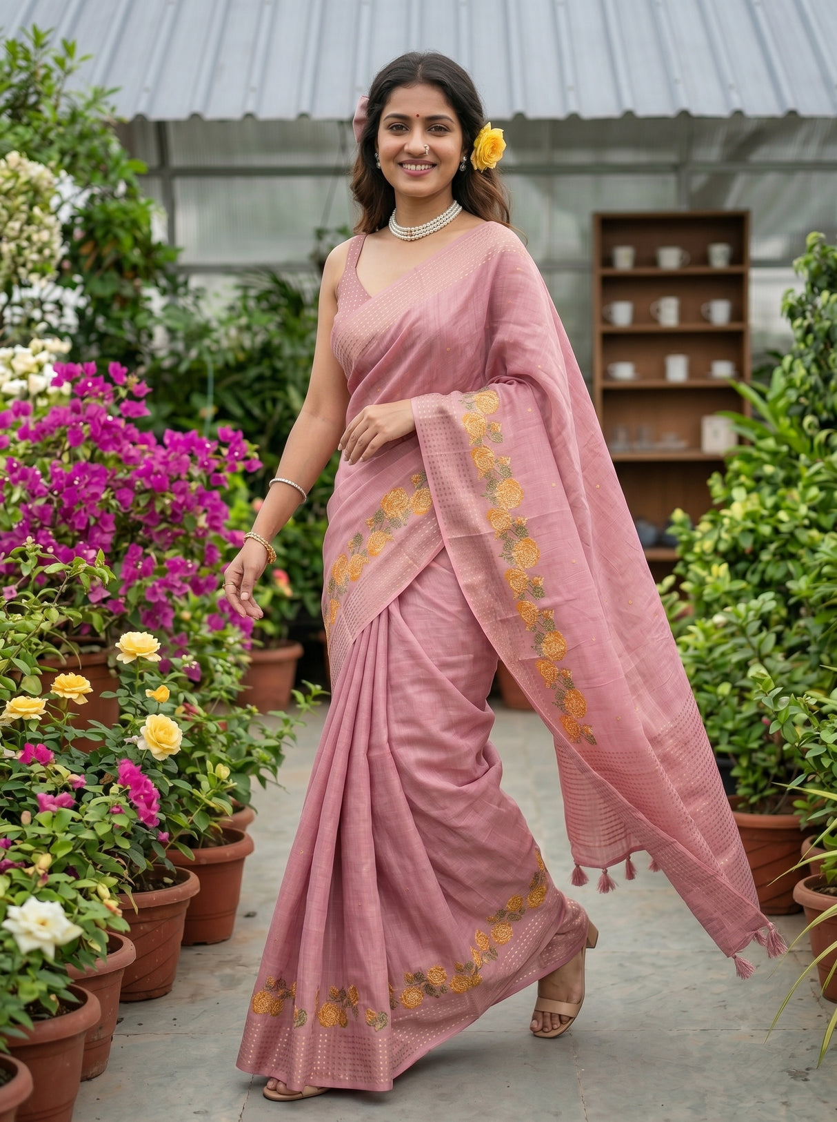 MIMOSA Saree Saree — pose 6 styling detail