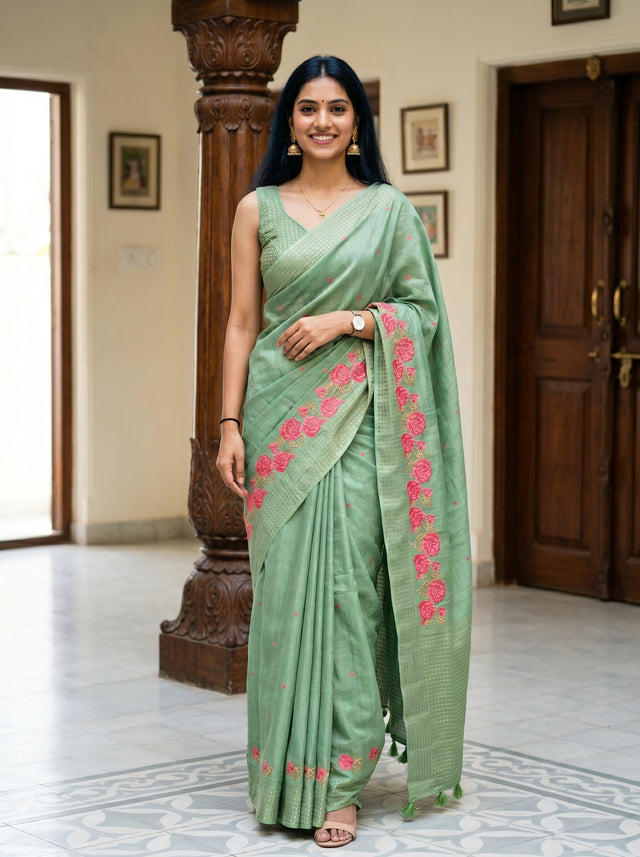 MIMOSA Saree Saree — front view on mannequin