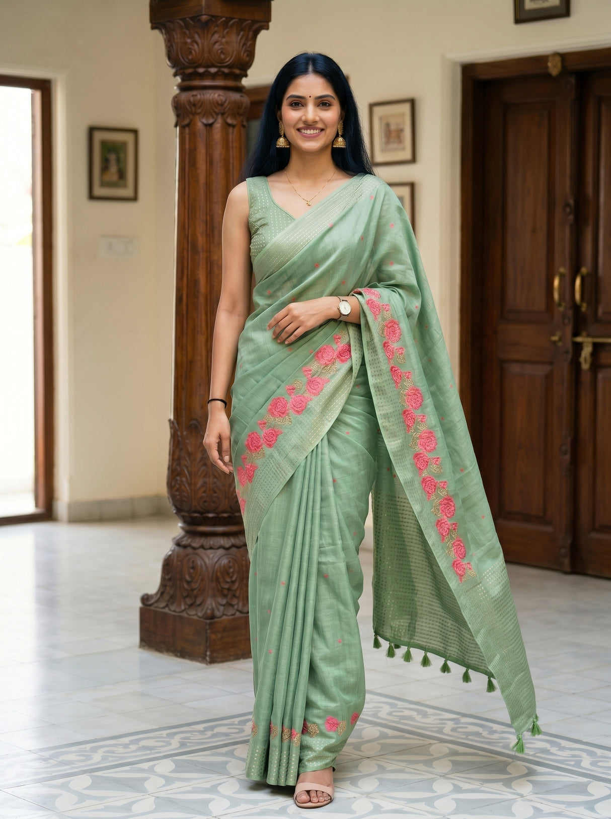MIMOSA Saree Saree — pose 6 styling detail