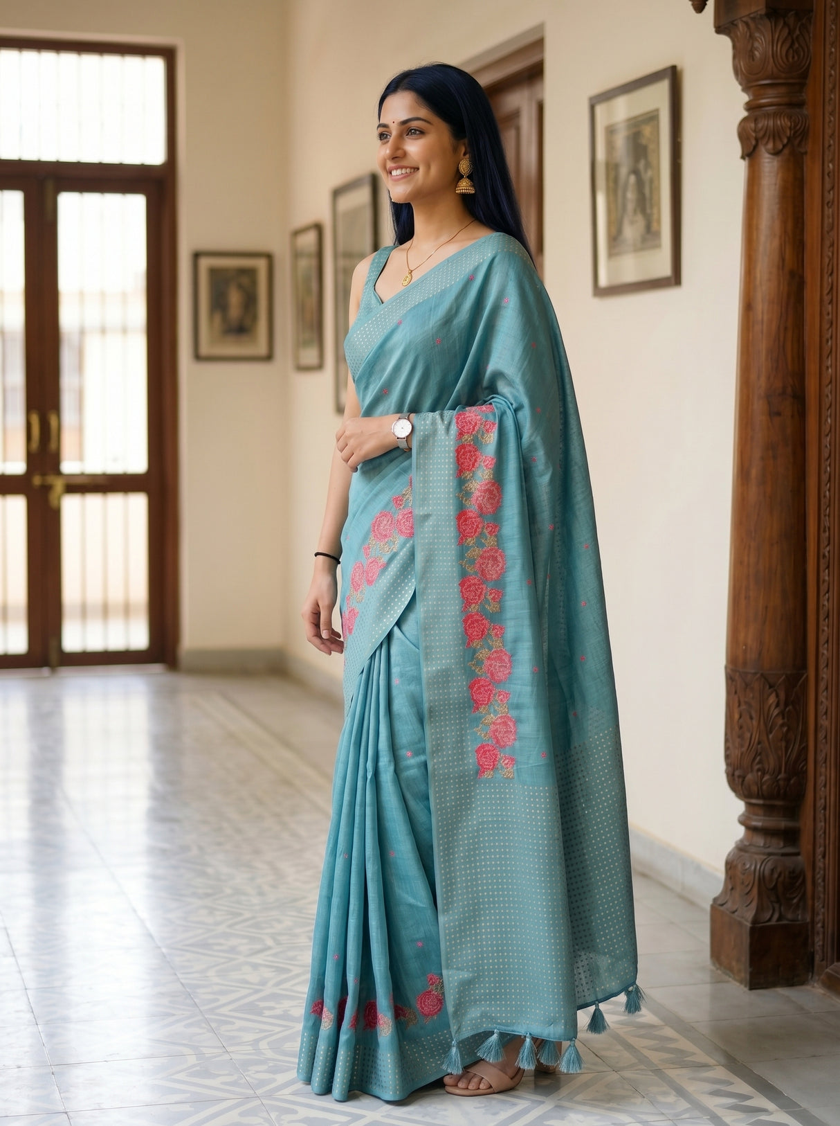 MIMOSA Saree Saree — pose 3 styling detail