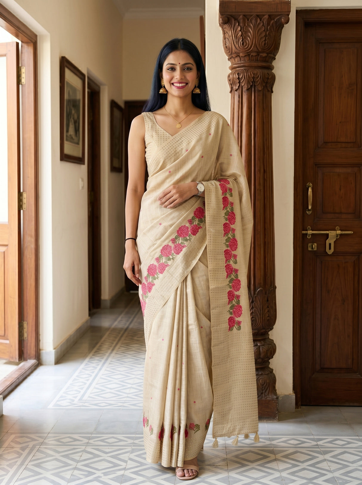 MIMOSA Saree Saree — front view on mannequin