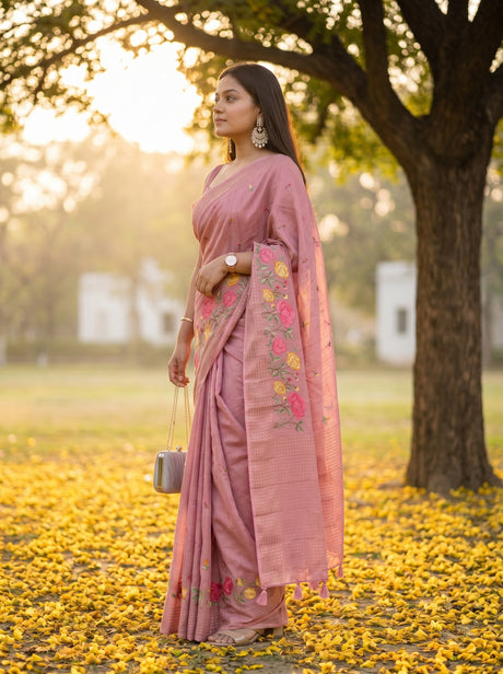 MIMOSA Gajari Saree Saree — pose 3 styling detail