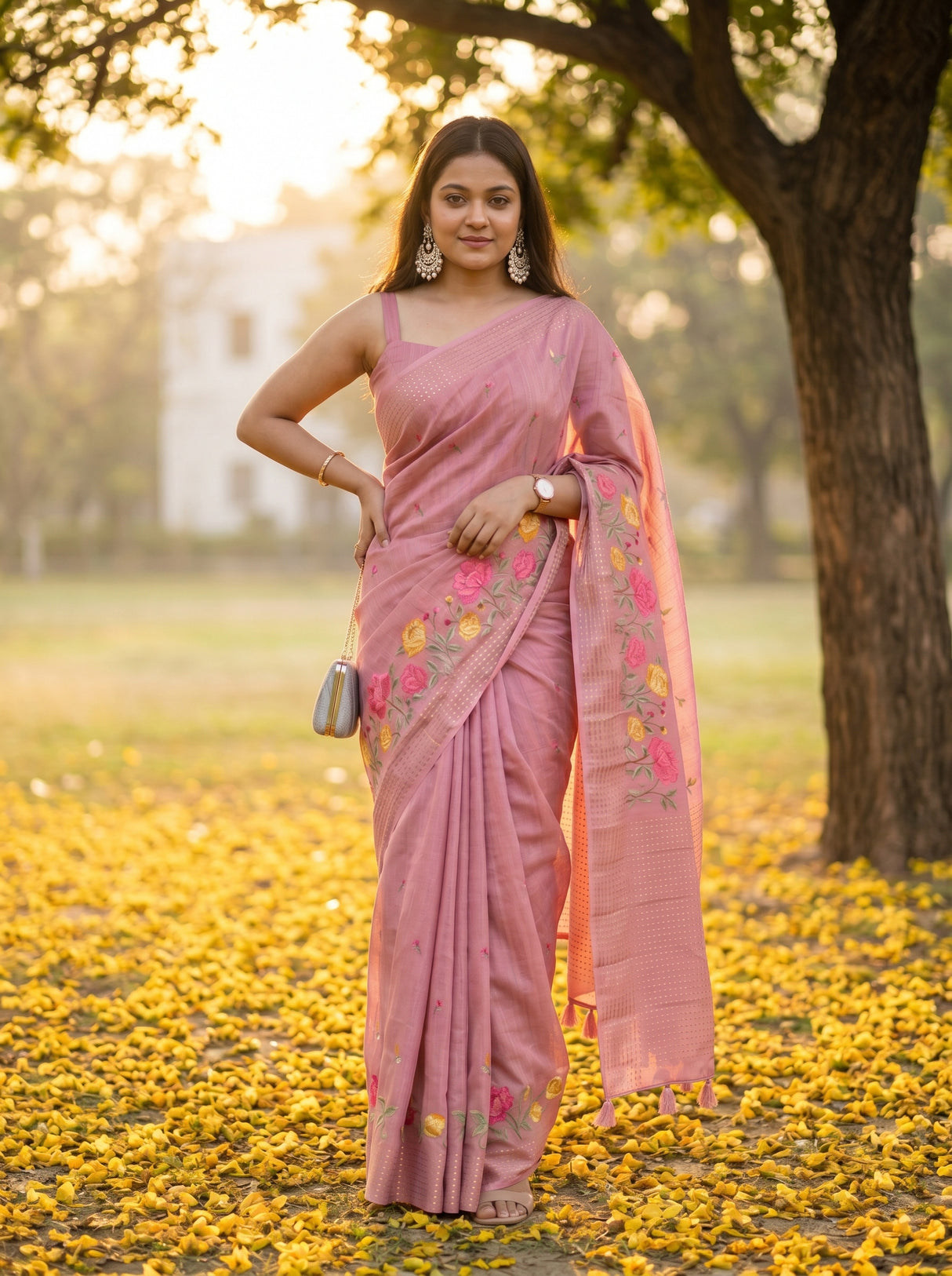 MIMOSA Gajari Saree Saree — pose 4 styling detail