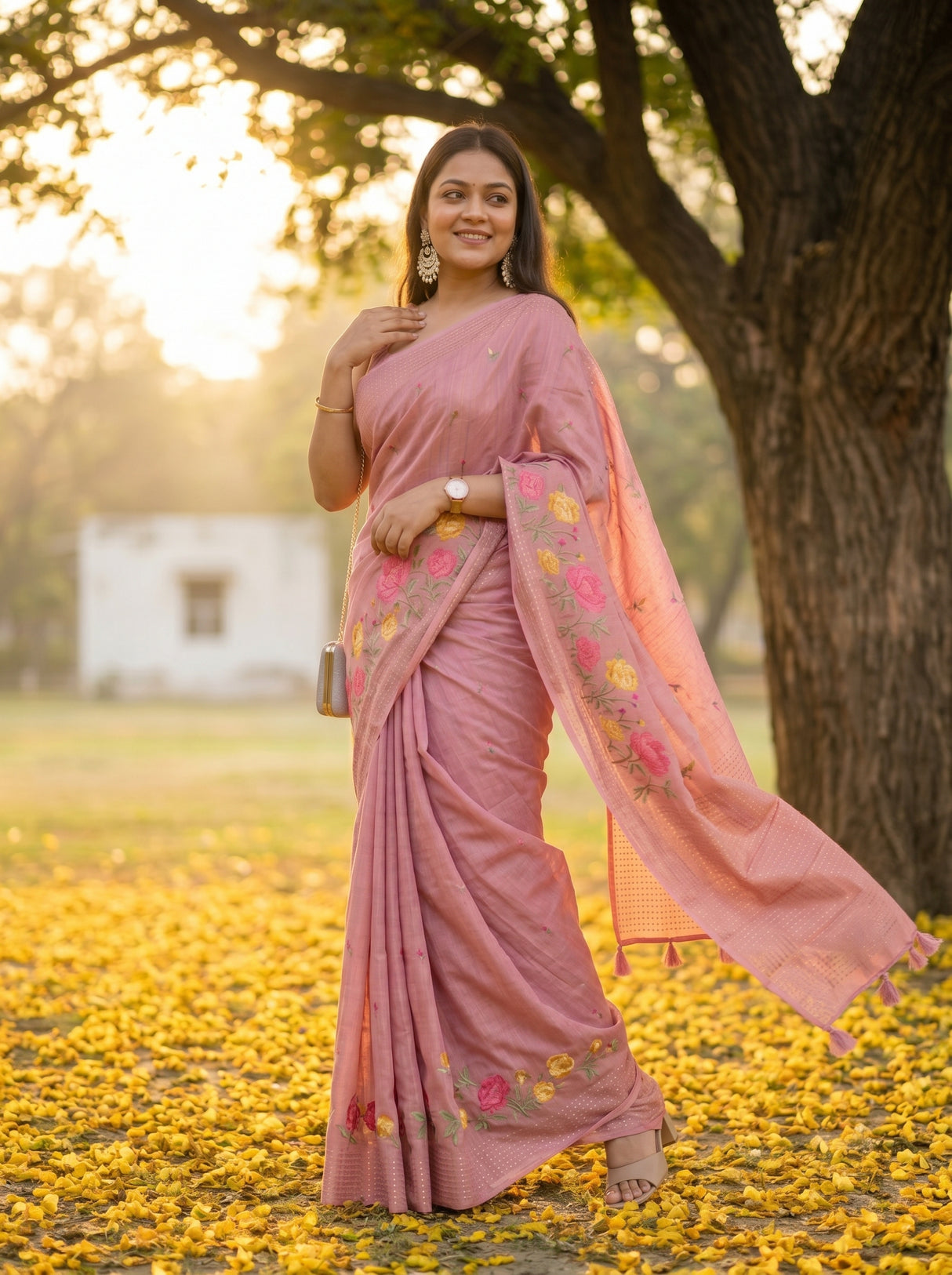 MIMOSA Gajari Saree Saree — pose 5 styling detail
