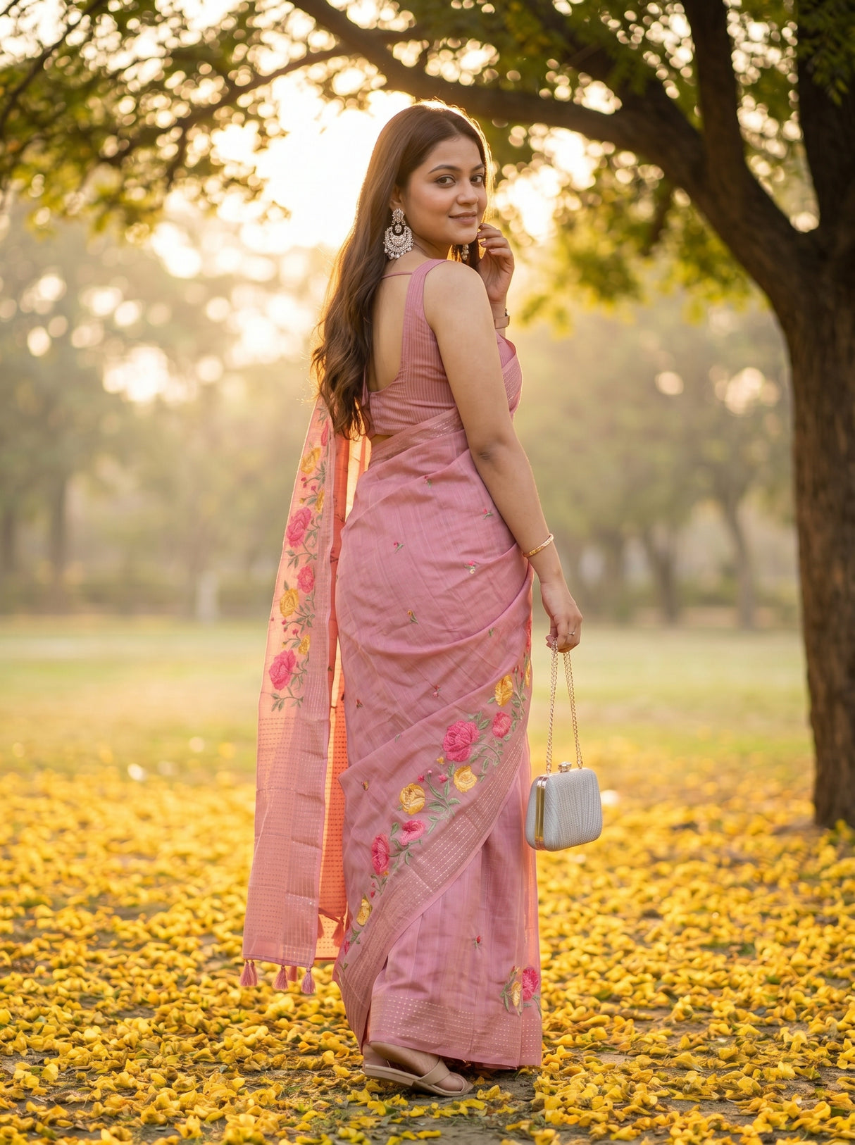 MIMOSA Gajari Saree Saree — pose 7 styling detail