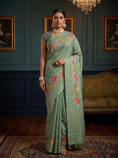 Pista  Saree