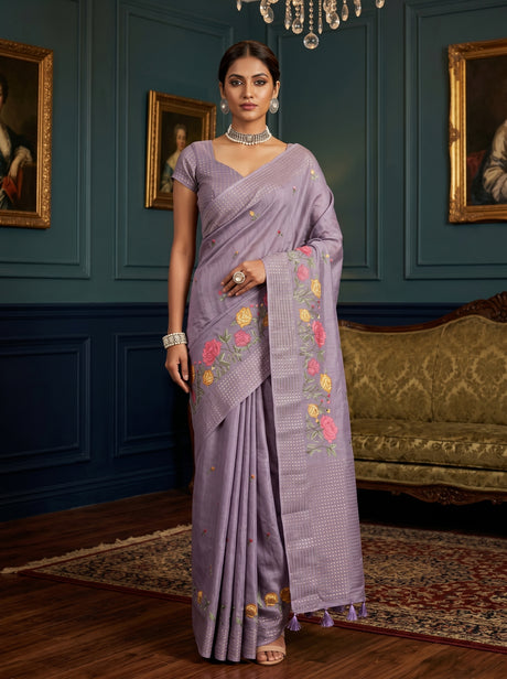 Violet  Saree