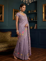 MIMOSA Violet Saree Saree — pose 5 styling detail