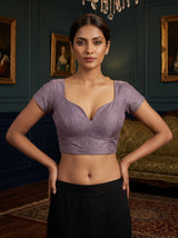 MIMOSA Violet Saree Saree — blouse close-up