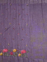 MIMOSA Violet Saree Saree — pallu and zari work detail