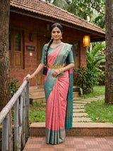 MIMOSA Gajari Kanjivaram Art Silk Saree — AI Model lifestyle pose