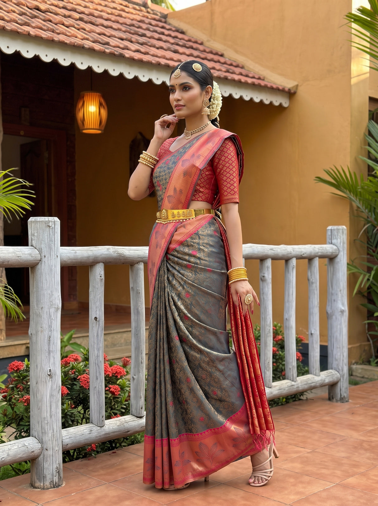 MIMOSA Saree Saree — pose 5 styling detail