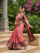MIMOSA Gajari Kanjivaram Art Silk Saree — pose 9 styling detail