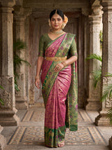 MIMOSA Magenta Kanjivaram Art Silk Saree — pose 6 styling detail