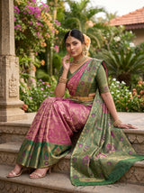MIMOSA Magenta Kanjivaram Art Silk Saree — pose 8 styling detail