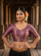 MIMOSA Pista Kanjivaram Art Silk Saree — blouse close-up