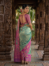 MIMOSA Rama Kanjivaram Art Silk Saree — pose 7 styling detail