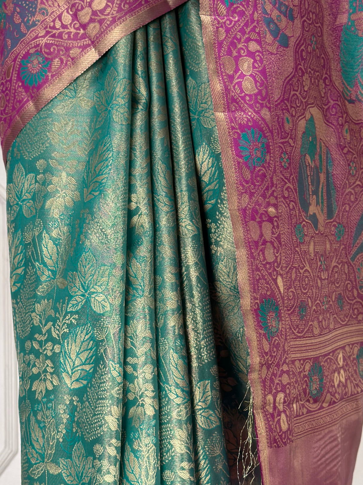 MIMOSA Rama Kanjivaram Art Silk Saree — fleets shot full lifestyle