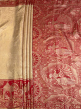 MIMOSA Tussar Kanjivaram Art Silk Saree — pallu and zari work detail
