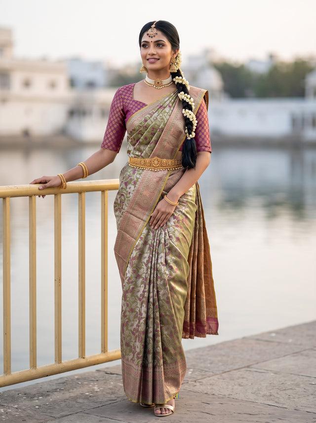MIMOSA Saree Saree — front view on mannequin