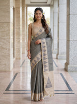 Grey  Saree