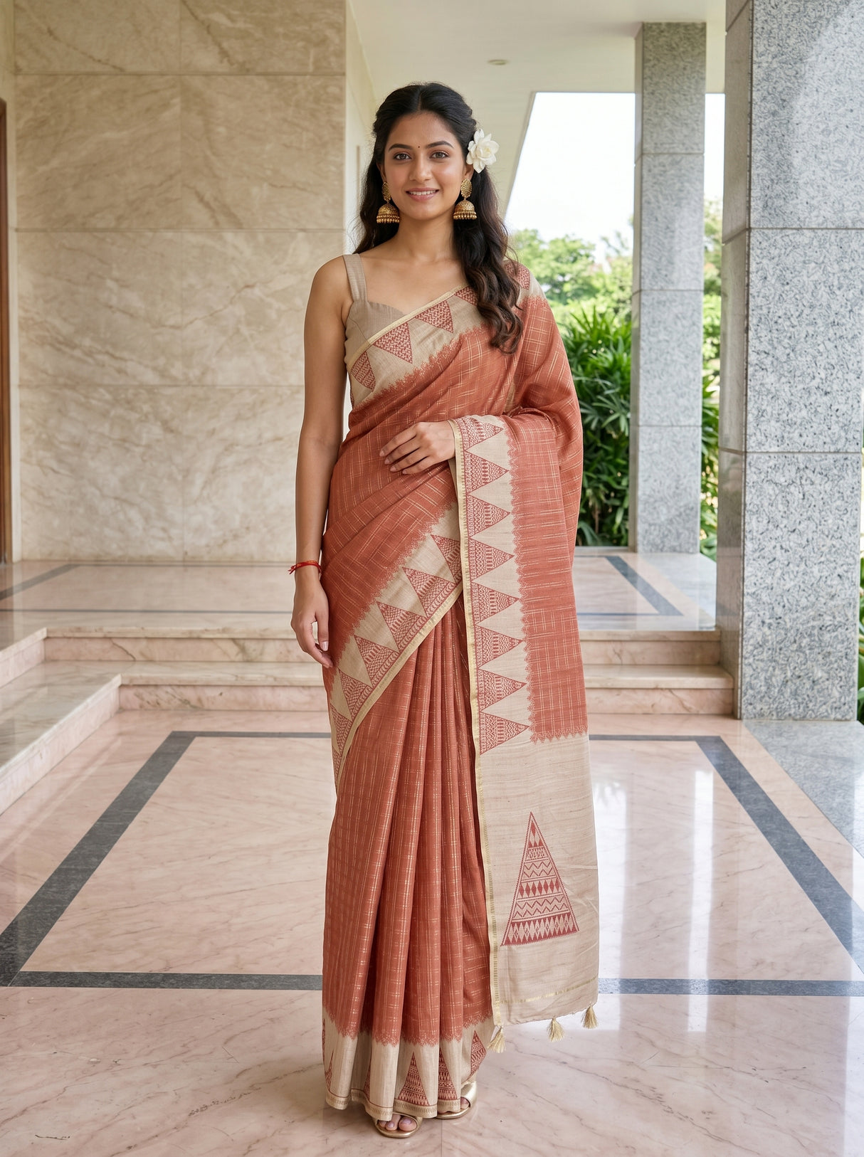 Maroon  Saree