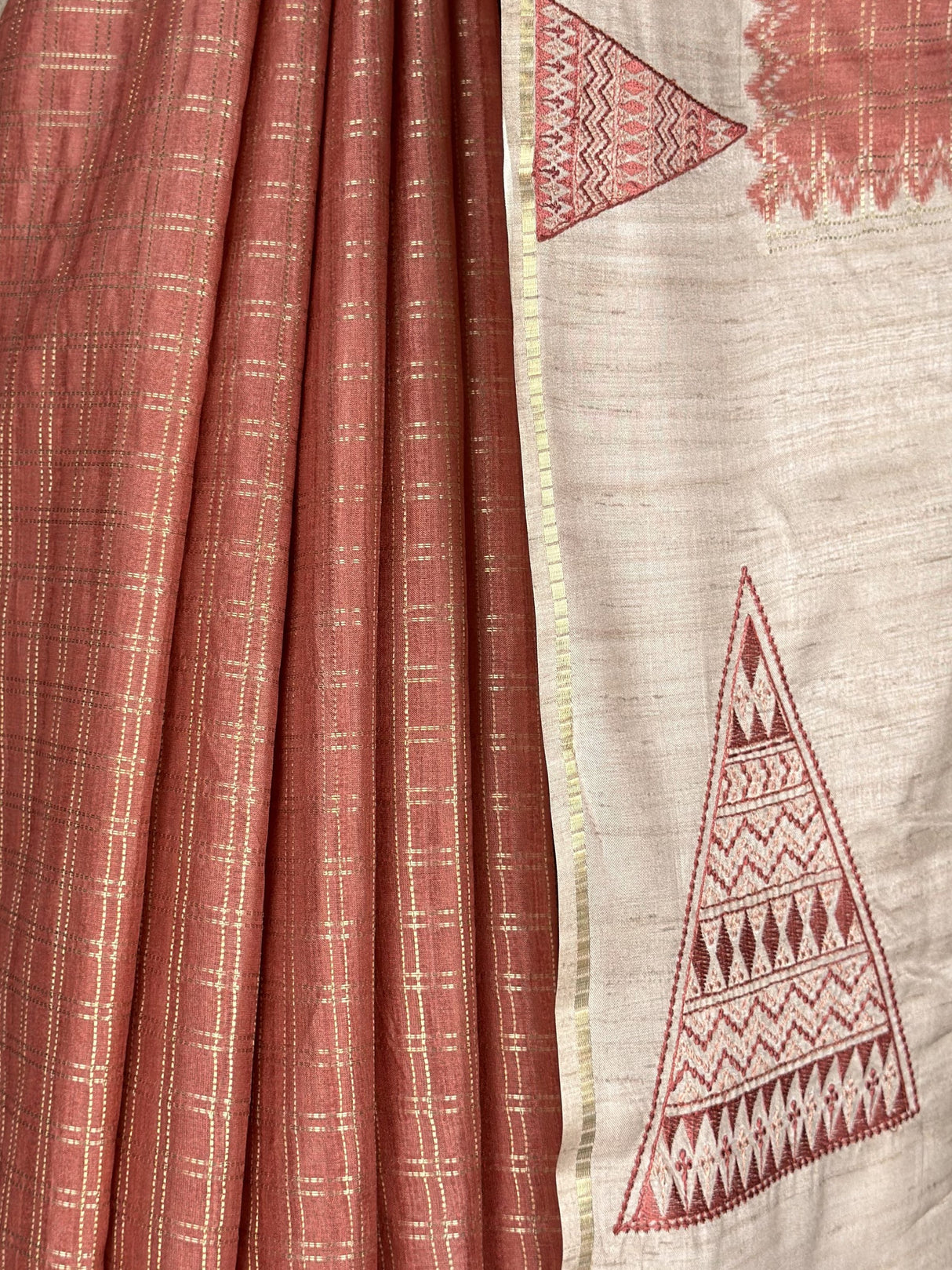 MIMOSA Maroon Saree Saree — fleets shot full lifestyle