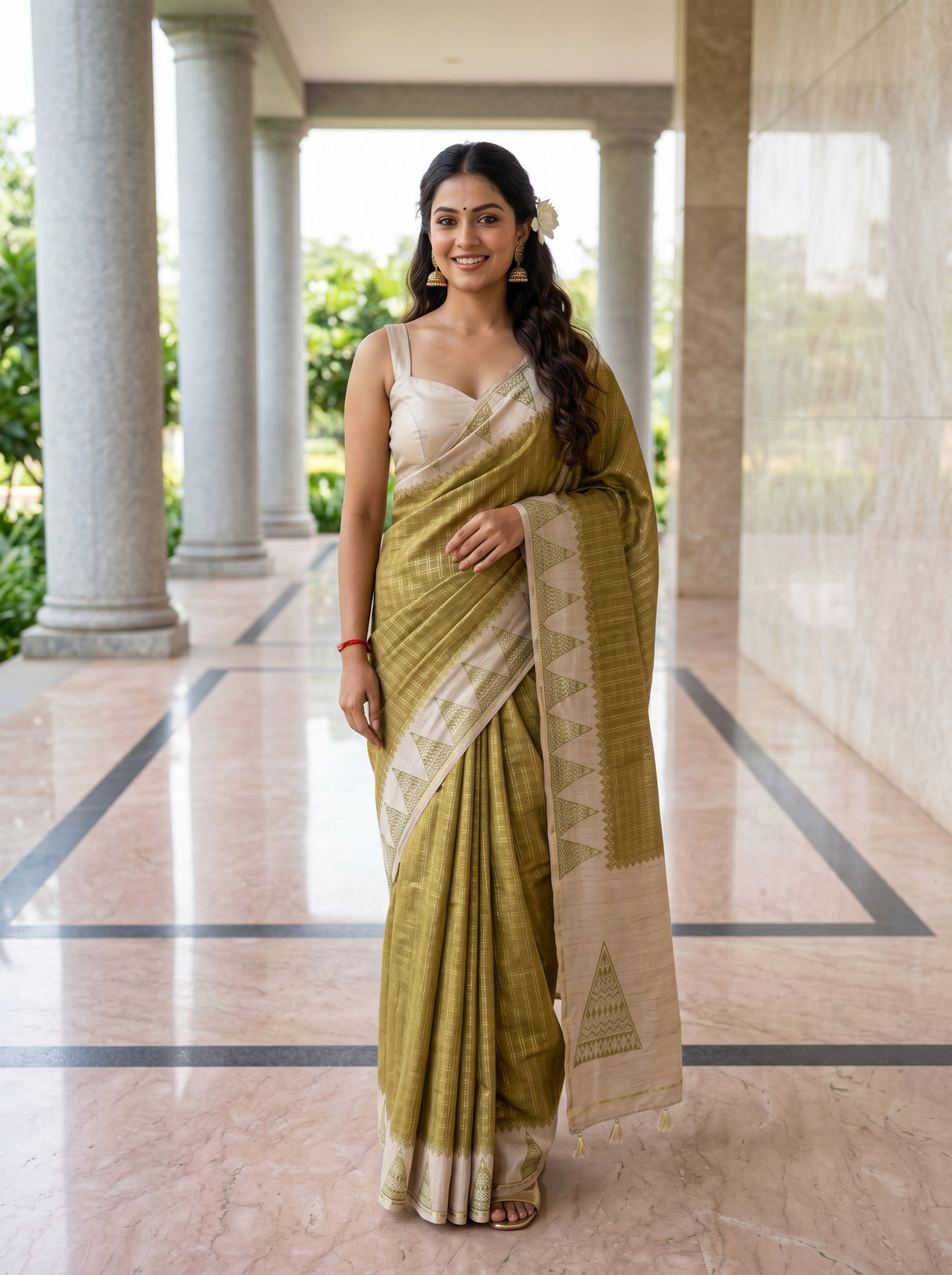 Olive  Saree