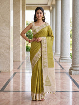MIMOSA Olive Saree Saree — pose 4 styling detail