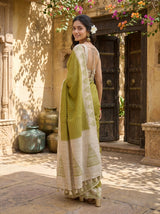 MIMOSA Olive Saree Saree — pose 7 styling detail