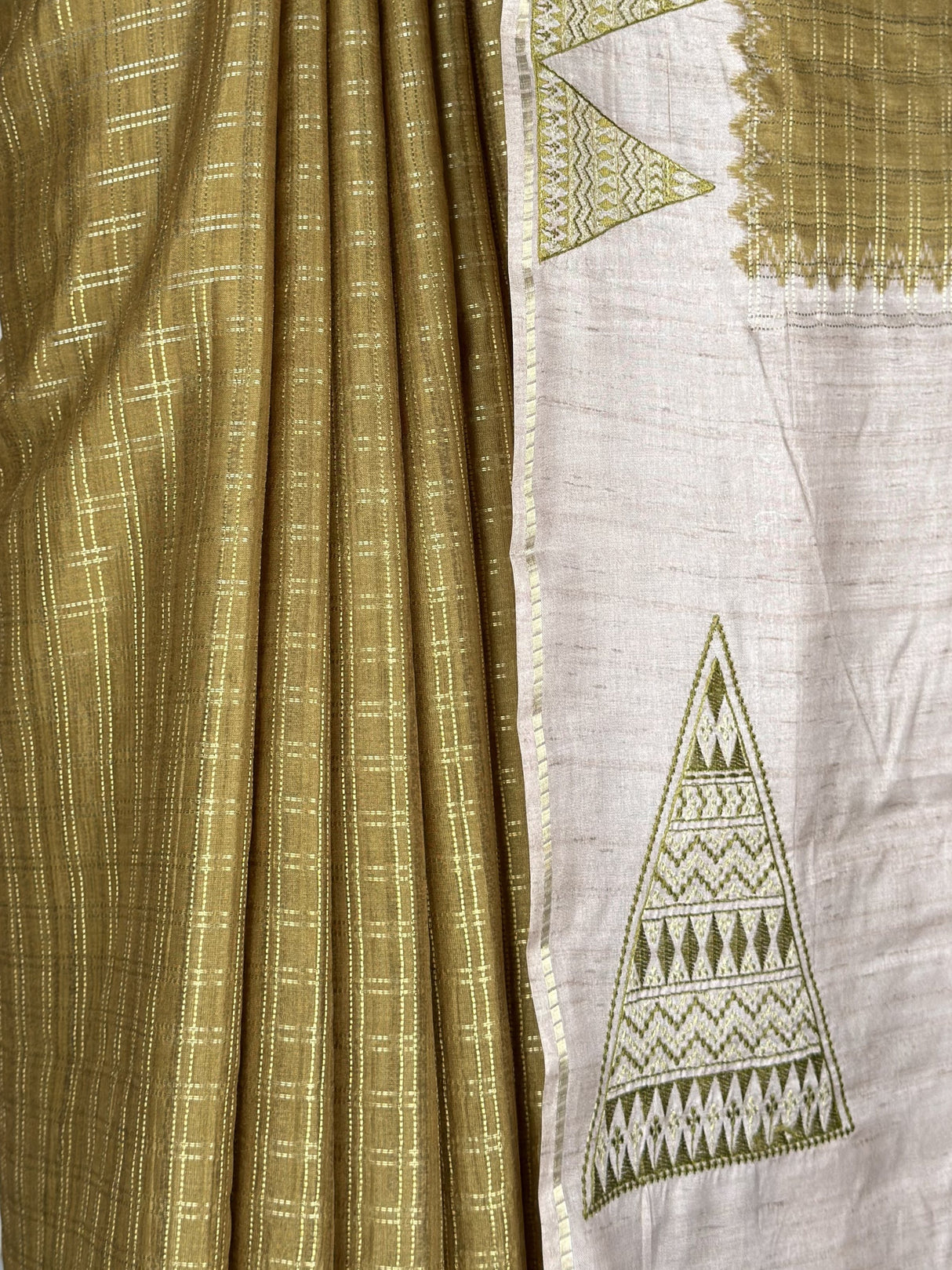 MIMOSA Olive Saree Saree — fleets shot full lifestyle