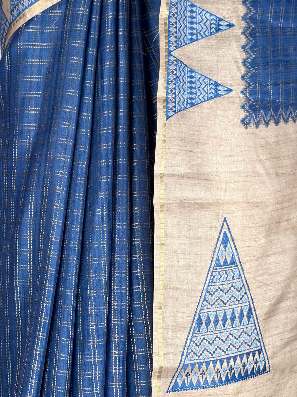 MIMOSA Royal Blue Saree Saree — fleets shot full lifestyle