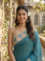 MIMOSA Sapphire Saree Saree — pose 10 styling detail