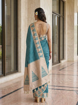 MIMOSA Sapphire Saree Saree — pose 2 styling detail