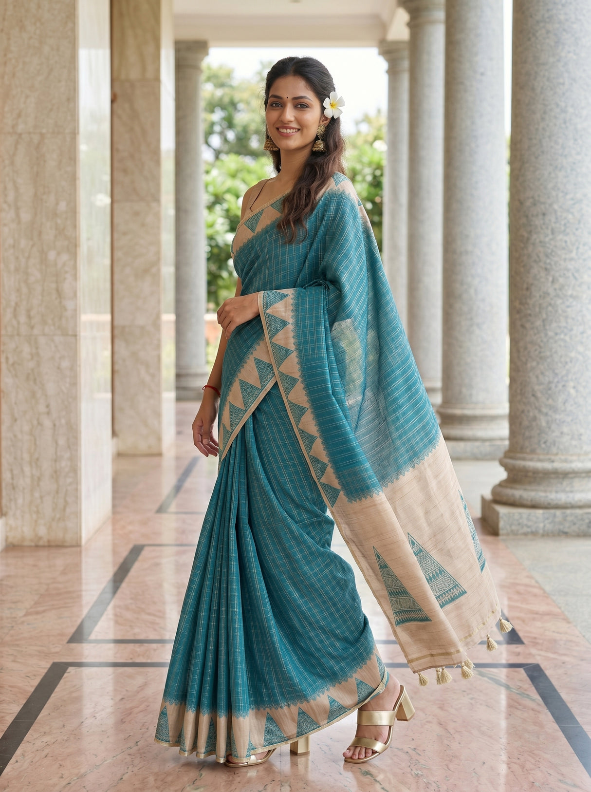 MIMOSA Sapphire Saree Saree — pose 9 styling detail